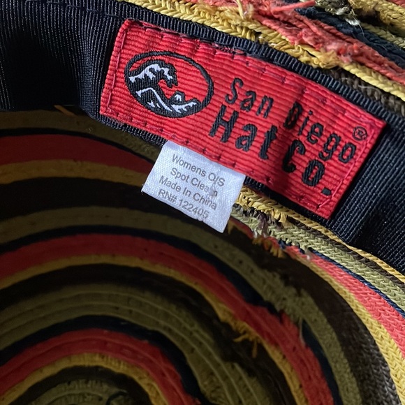 23 Inch Striped Beach Hat San Diego Sun Hat Co - Picture 5 of 5